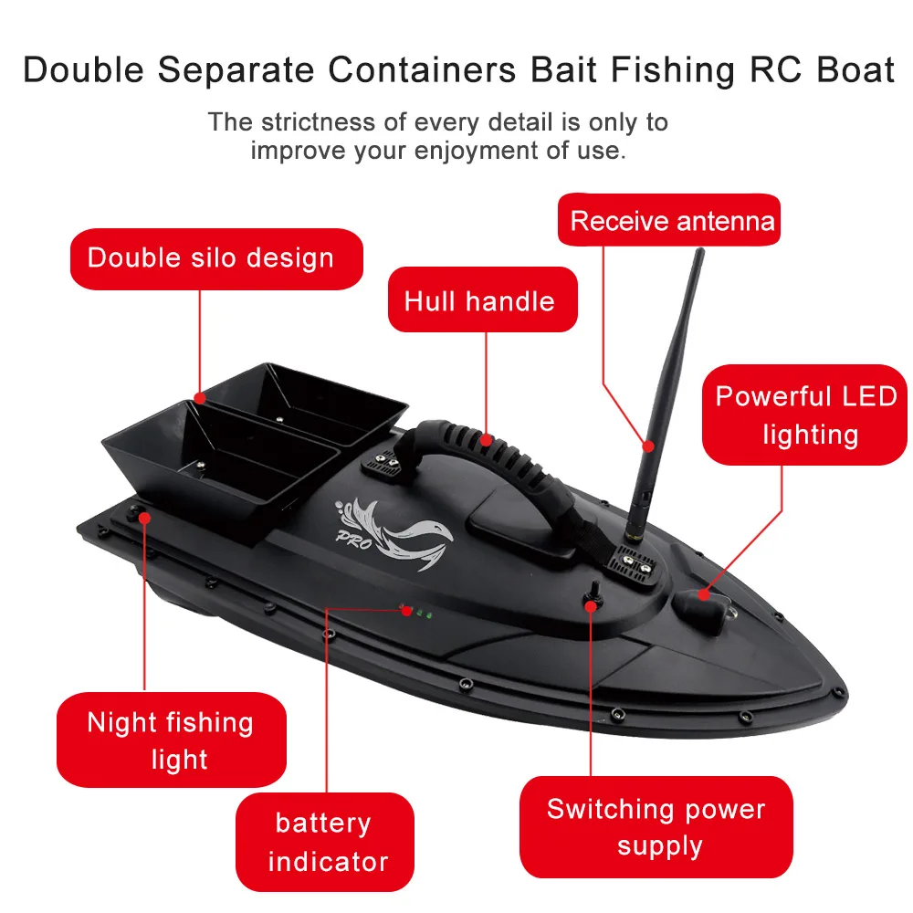 Flytec_V500_RC_Fishing_Bait_Boat_Proportional_Steering&Throttle_Positioning_Baiting_Double_Motor&Silo_Update_Version_of_2011-5_12