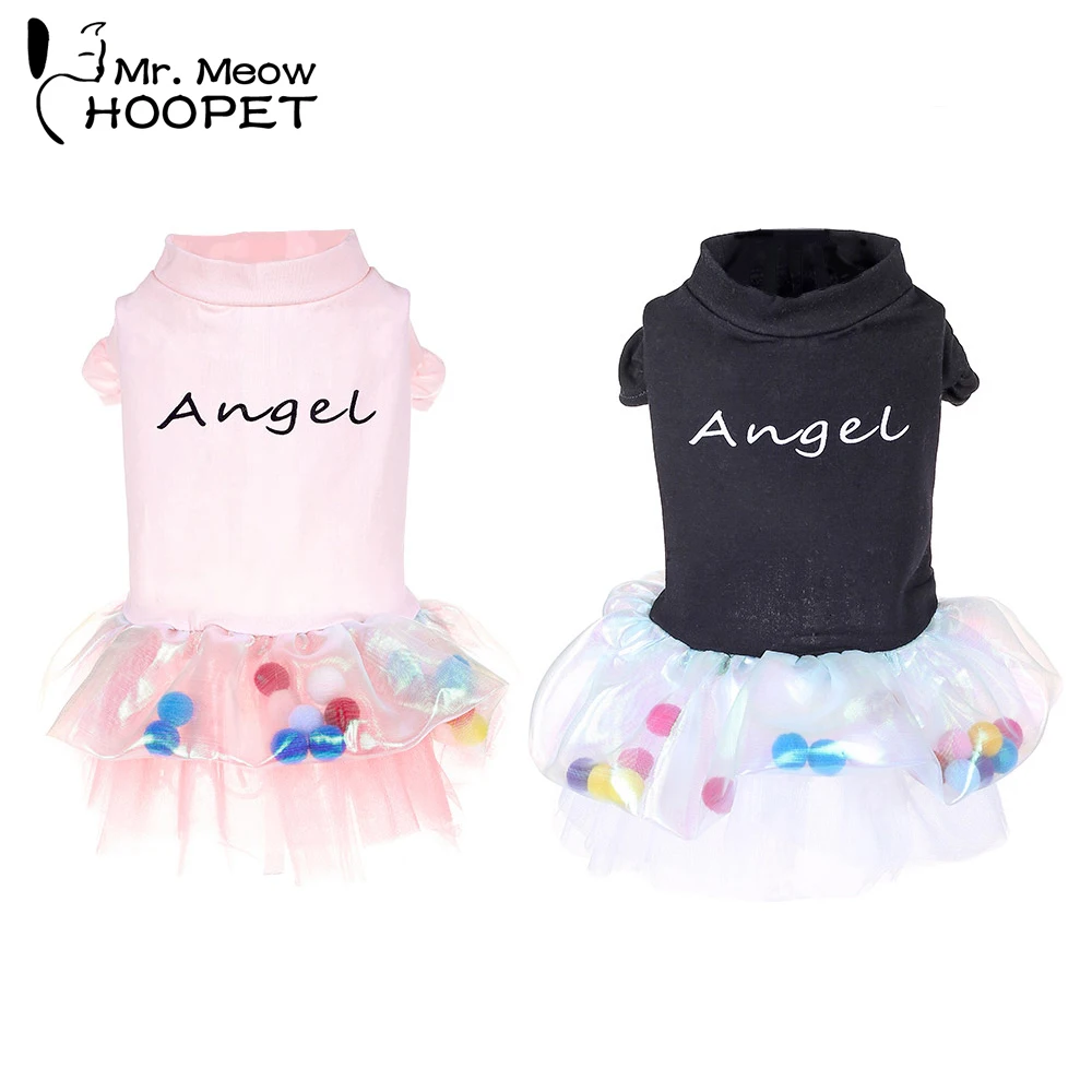 

Hoopet Pet Dog Puppy Clothing Cool Fashion Clothes Small Dog Summer Spring Dress Two Colors Cat One-piece Dress
