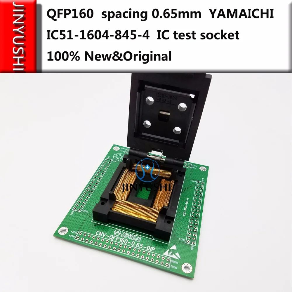 Clamshell QFP160 spacing 0.65mm IC51-1604-845-4 YAMAICHI IC Burning seat Adapter testing seat Test Socket test bench ethernet tracer