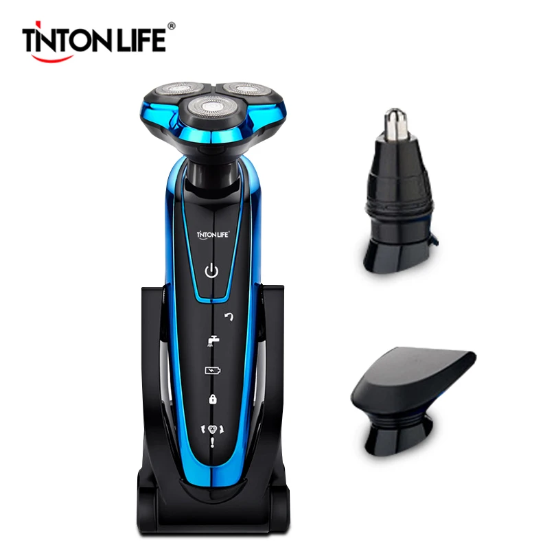 Koop TINTON LEVEN Mannen Elektrische Wasbare Oplaadbare Scheerapparaat Elektrische Scheren Baard Machine Scheermes