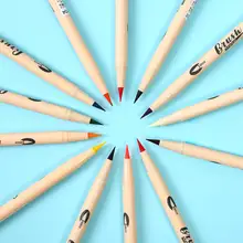 7/13/26 шт./компл. акварельные краски кисти ручка зубная щетка с двумя головками для рисования эскизный чертёж Флуоресцентные Ручки, кавайные канцелярские принадлежности