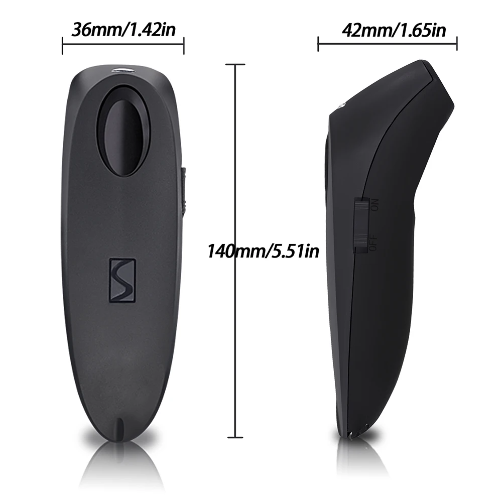 Online 2D Bluetooth Wireless Barcode Scanner, Symcode USB 2.4G Drahtlose Bluetooth Barcode Reader mit Lade Basis