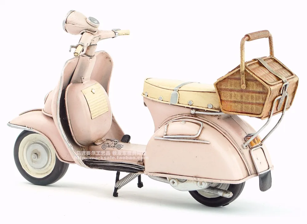 Новая модель мотоцикла ручной работы 1965 VESPA металлический мотоцикл артефакт модель игрушки для коллекции подарок украшение