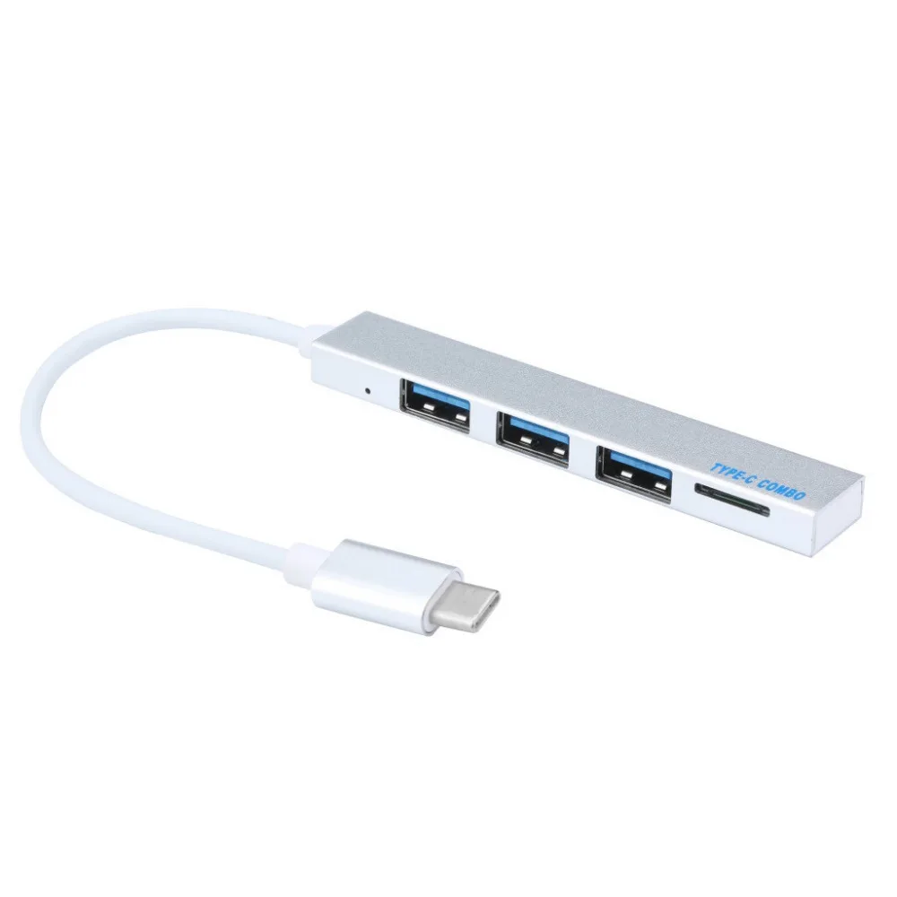 Мини тип-c до 3 портов USB концентратор ноутбук OTG адаптер аксессуары с TF кардридер 16 см/6,29 ''USB2.0 концентратор из алюминиевого магниевого сплава