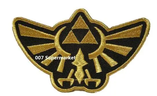 

4" Legend of Zelda Hyrule's Royal Crest Gold Uniform TV Game punk rockabilly applique sew on/ iron on patch Free Shipping