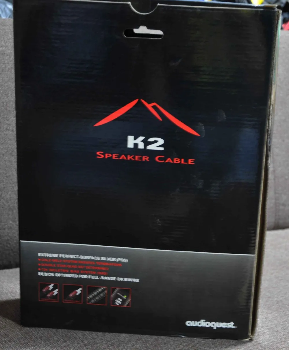 

Free shipping 3meter K2 speaker cable free update NEW 72V DBS silver Banana plug original box