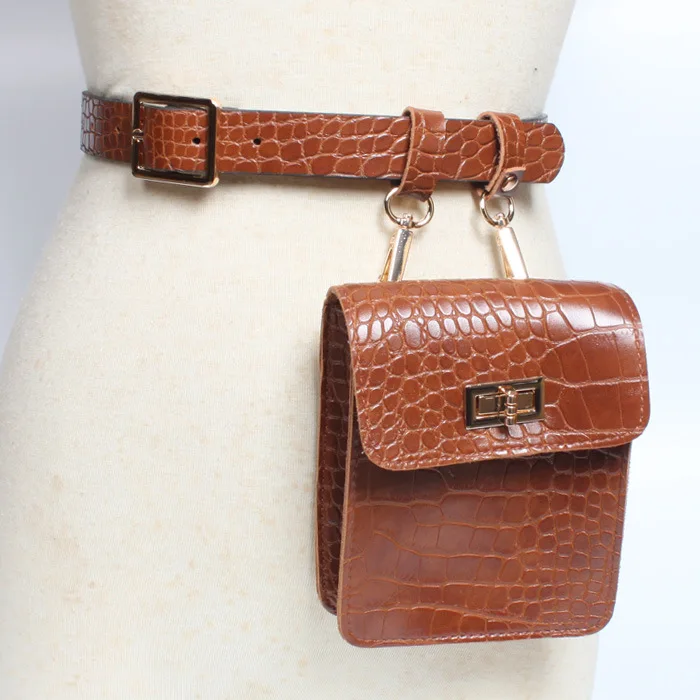 

Waist Bag Women Alligator Fanny Pack Belt Bag Female Fashion Hip Bum Bag Girl PU Leather Waist Pack Money Pocket Pouch Purse