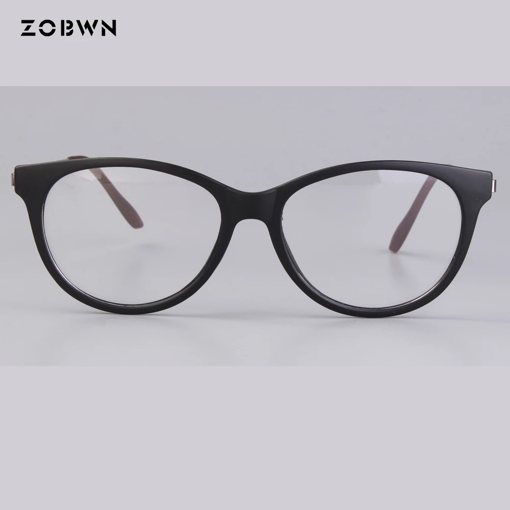 

wholesale promotion Matt black Cet Eyeglasses Frame glasses Retro Fashion metal wire temples Oculos De Grau feminino masculino