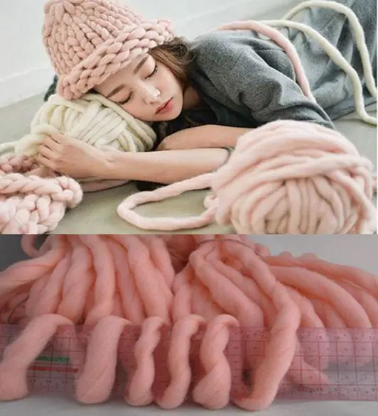 

Super Thick knitting High Grade Thick Yarn For Hand Knitting Wool Yarn Crochet Free Needles Comely 500g/lot