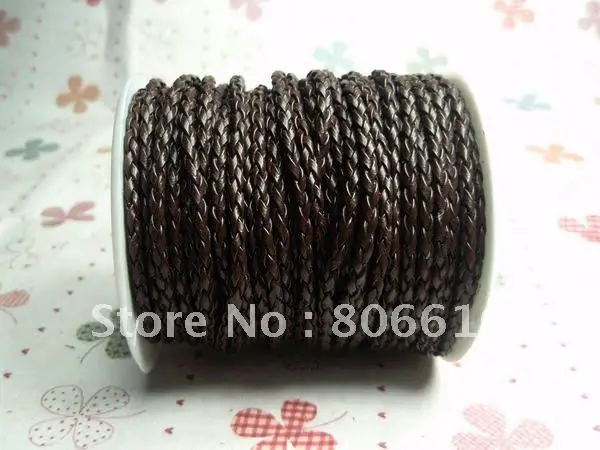 

3MM 50M Knit Round PU Imitation Leather Cords Wires Jewelry Stings Ropes