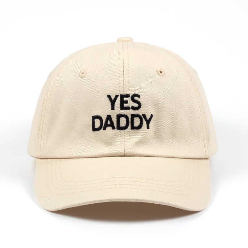 Высокое качество Yes Daddy Регулируемый Гольф хлопок Кепка папа шляпа черный бежевый бейсболка мужские и женские хип-хоп колпаки, шляпы