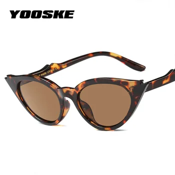 

YOOSKE Womens Cat Eye Sunglasses Ladies Sexy Cute Retro Small Sun Glasses for Women Triangle Vintage Glasses Female UV400