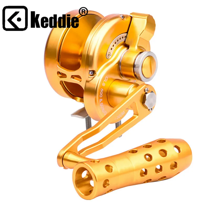 

PRO BEROS Aluminum CNC Machined Fishing Reel (Left-Hand) Sea Fishing Max Drag 14kg/16kg/19kg/21kg Jigging Reel Trolling Reels