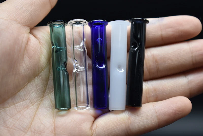 colorful thick heady Smoking mouthtips Glass Reusable Filter Tips