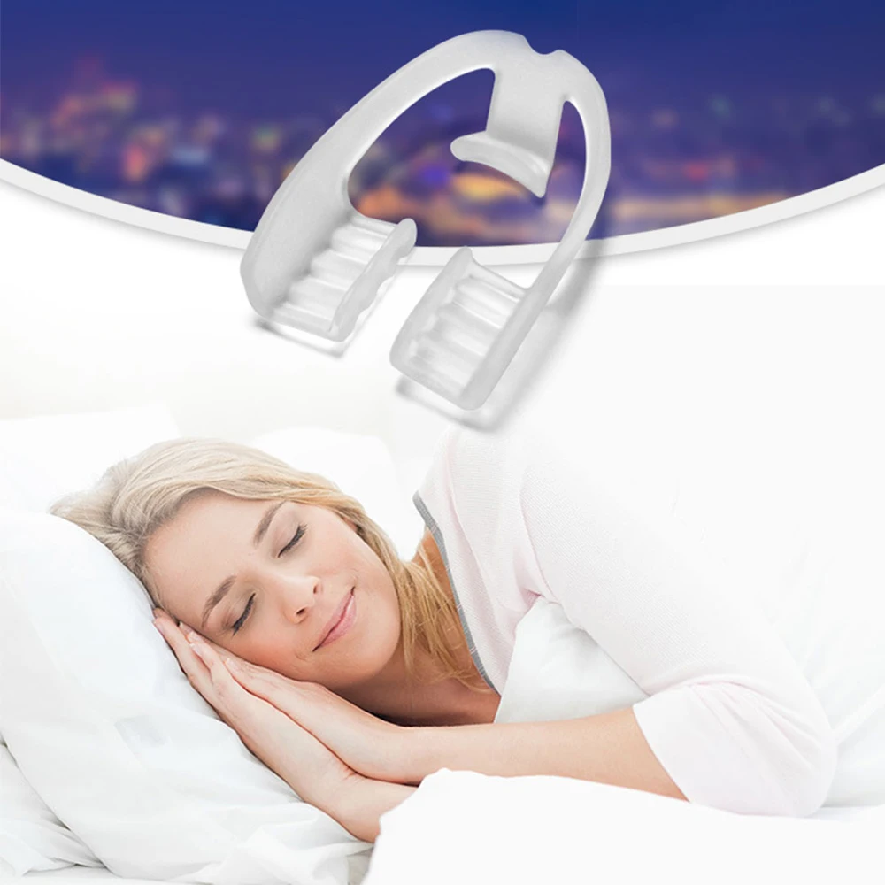

1PC Silicone Bruxism CPAP Mouth Guard Stop Teeth Grinding Device Sleep Aid Eliminates Bruxism Mouth Guard Anti Snoring Teeth
