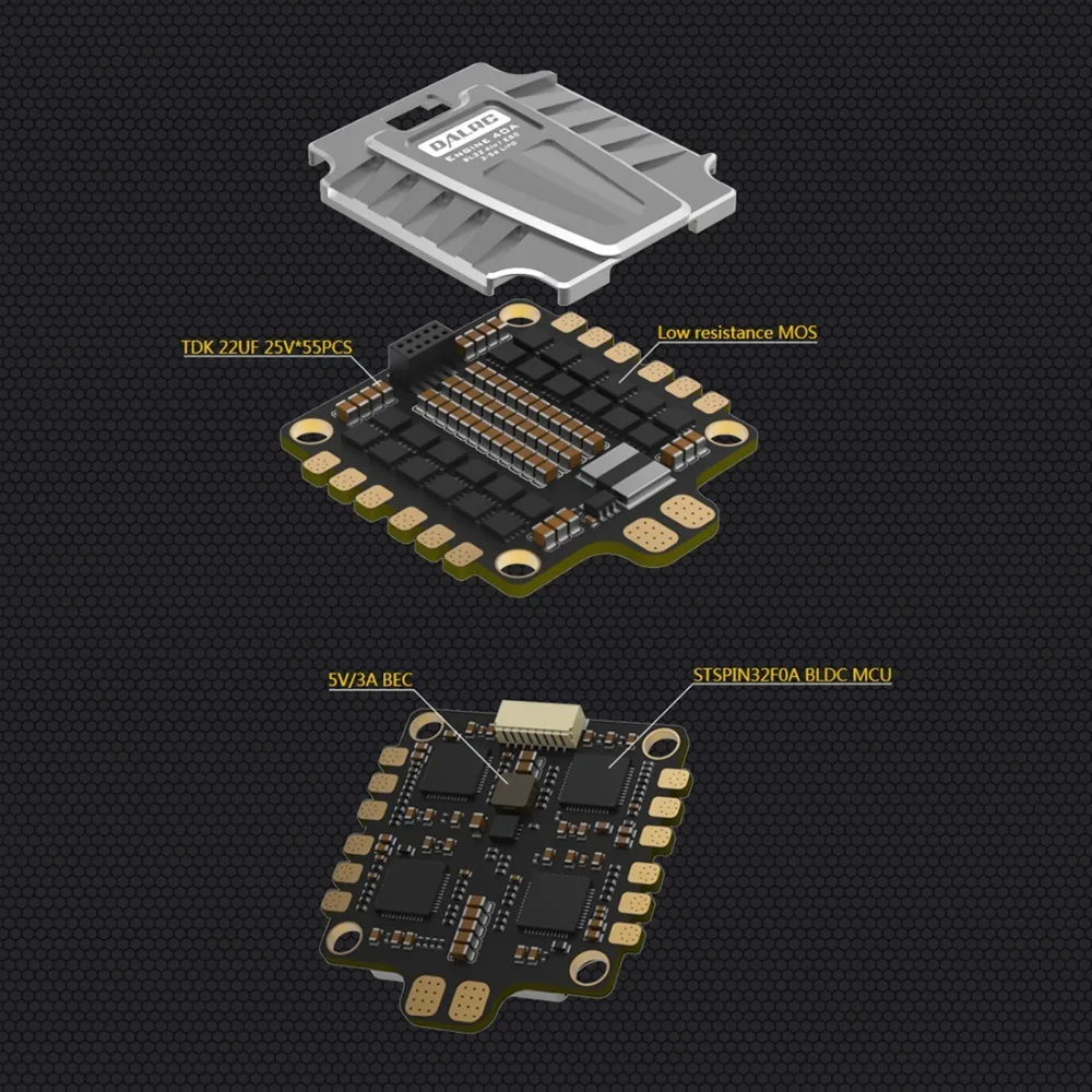 DALRC F405 F4 flytower с гироскопом MPU6000 поддерживает работу с частотой обновления 8K Встроенный OSD с DALRC 4 в 1 ESC