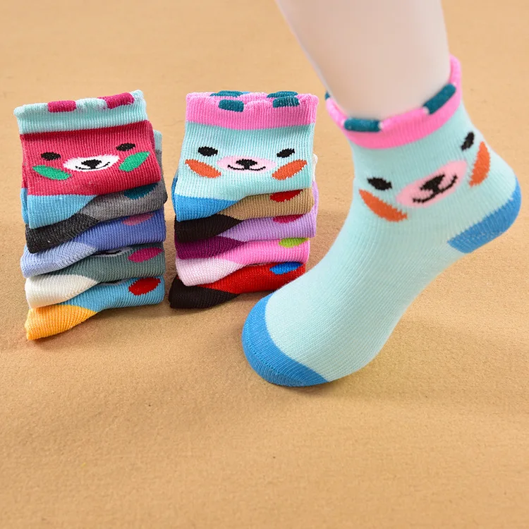 

2pairs/pack Cotton Kids Socks Lot Cute Bear Unisex Baby Socks for Girls&boys Children Soft Winter Cute Cartoon Socks Set