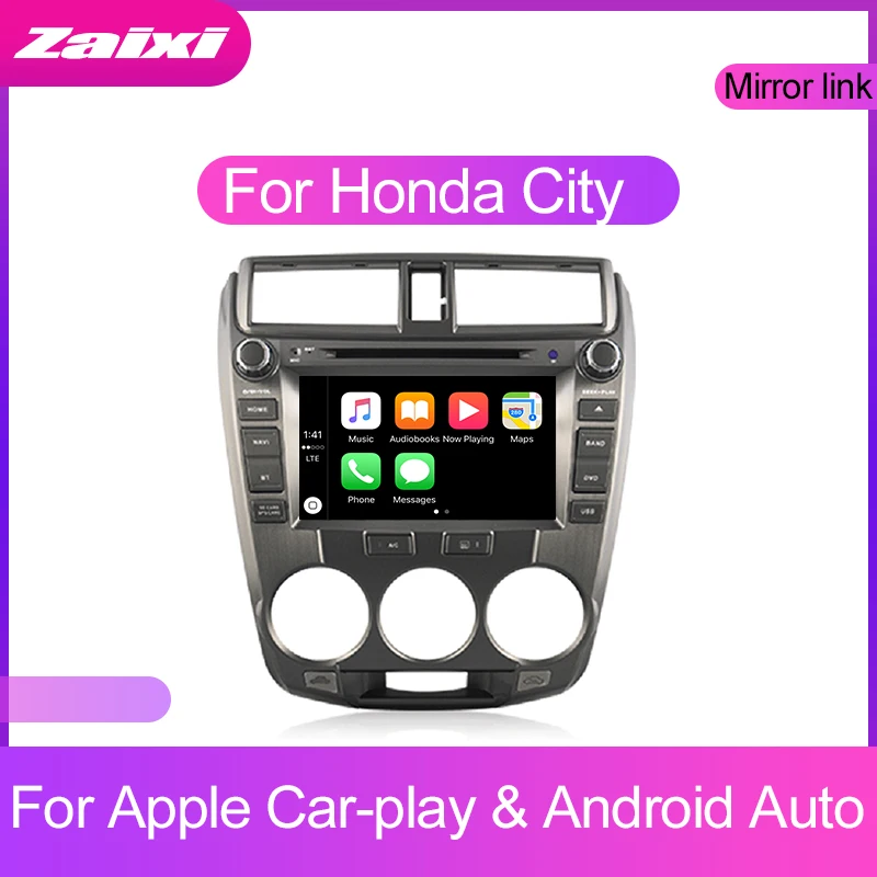 Top ZaiXi For Honda City 2008~2013 Android Car GPS Multimedia player 2 Din WIFI GPS Navigation Autoradio Radio Maps BT FM 4