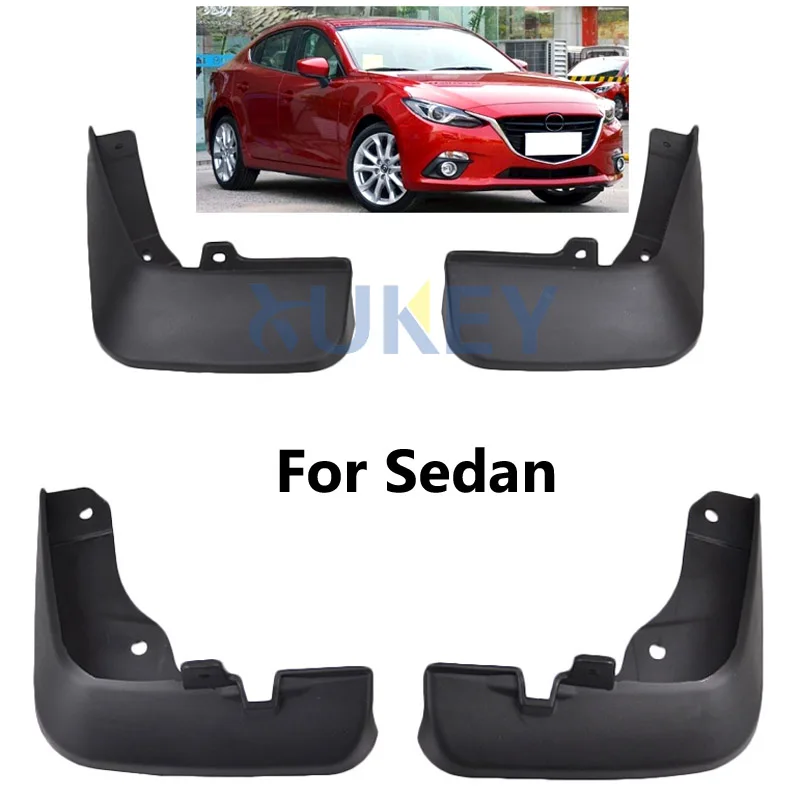 Передние и задние формованные Брызговики для Mazda 3 (BM) Axela 4 дверный седан 2014 2017