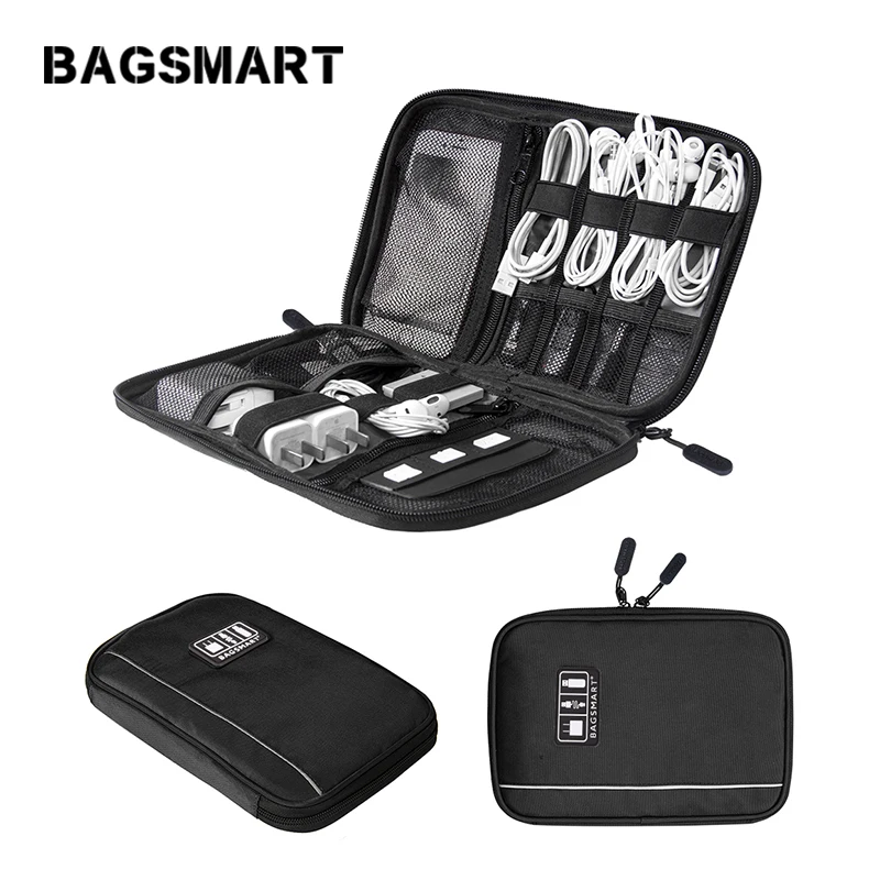 

New Electronic Accessories Travel Bag Nylon Mens Travel Organizer For Date Line SD Card USB Cable Digital Device Bag