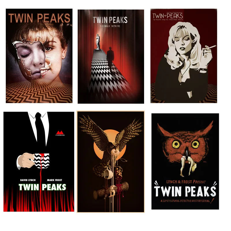 

Twin Peaks Movie Home Room Bar decorative painting pictures white Poster paper The first part buy 3 get 4