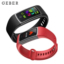 GEBER Напульсники R9 фитнес-Браслет Шагомер умный Группа фитнес Браслет, трекер активности сердечный ритм измерять кровяное давление кислорода
