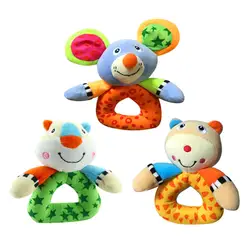 Погремушки для новорожденных игрушка, ручной Колокольчик детские кольца интерактивные милые Мультяшные животные плюшевые игрушки