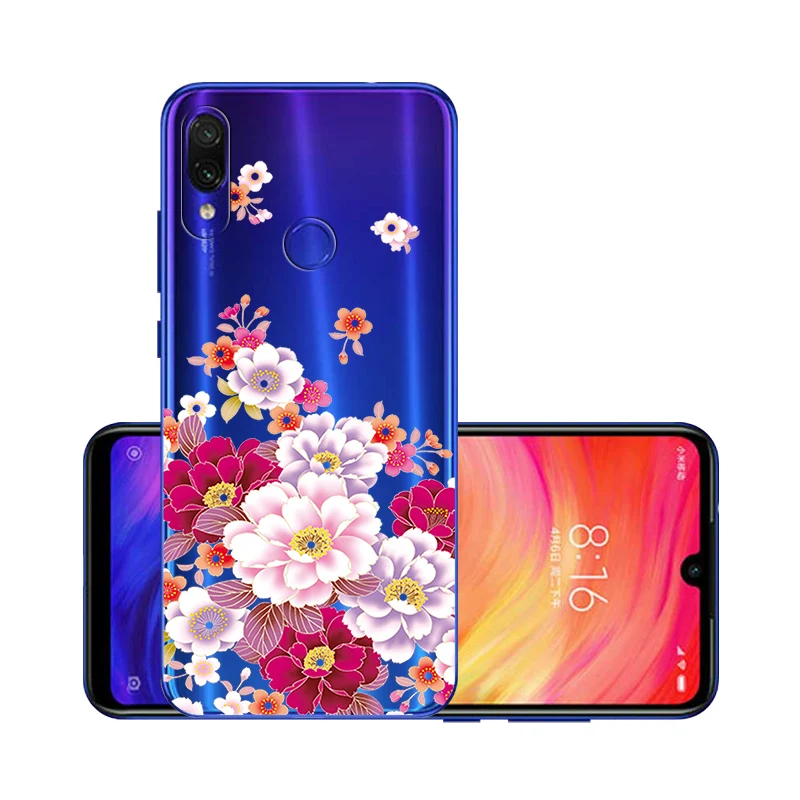 Для Xiaomi Redmi Note 7 5 Pro силиконовый прозрачный Футляр окрашенный для Xio mi Red mi 7 7A 6 6A mi A2 Lite 9T K20 чехлы чехол на ксиоми редми нот 7 - Цвет: W003