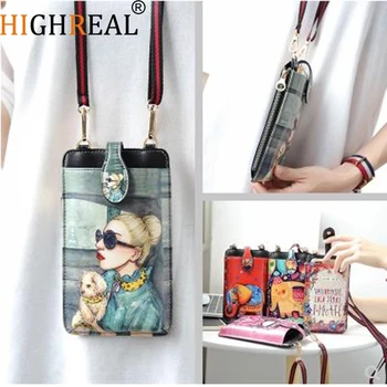 

HIGHREAL Fashion Cute Long Wallet Women PU Leather Cartoon Bag Lady Clutch Phone Case Zipper Card Holder Female Change Purses