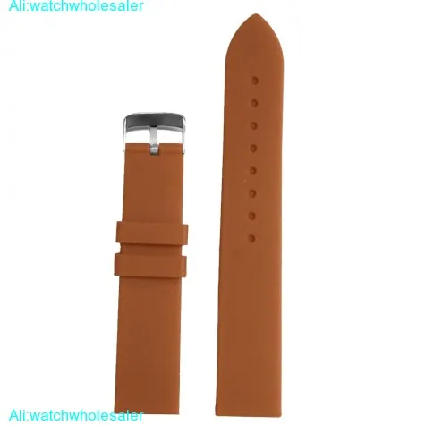 20mm Brown Cat Cartoon Silicone Jelly Rubber Lady Watch Band Straps WB1086D20JB