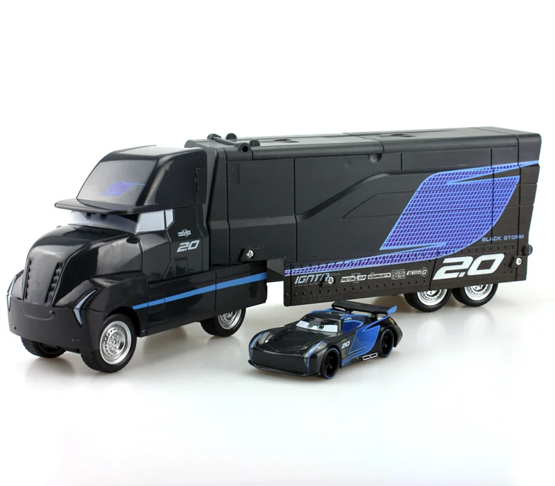 Disney Pixar Cars 27 стилей Mack Truck + маленький автомобиль McQueen Jackson Storm 1:55 литой