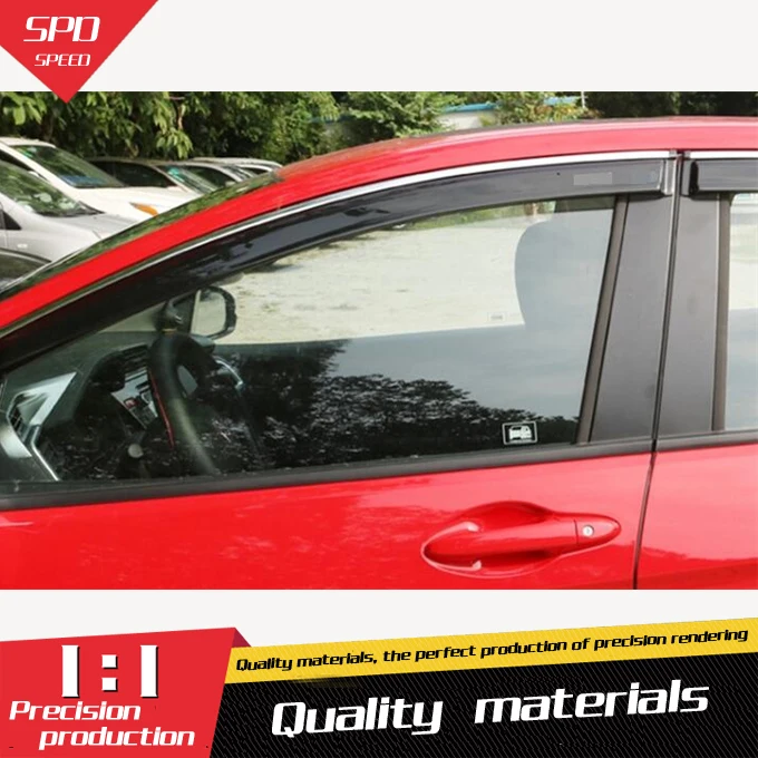 Для Honda City Пластиковый оконный козырек Vent Shades Защита от солнца и дождя для