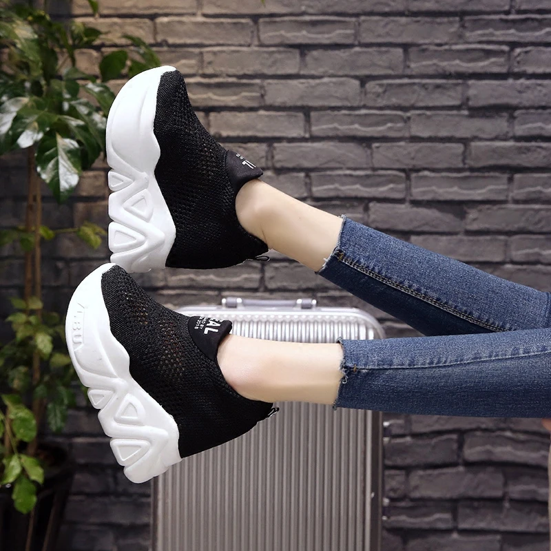 Femme Rubu Femmes Lace Lace 34 Compensées Occasionnels rouge pink 39 white Sneakers red Talons Respirant Taille Chaussures Zapatos Plate Nouvelles Haute forme black blanc rose Lace Mode Mujer Noir Lace PrxPAqBw