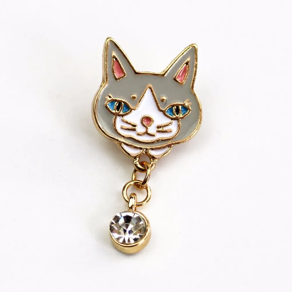 Timlee X288 Милая мультяшная кошка лиса дизайнерская металлическая брошь на булавке модный подарок