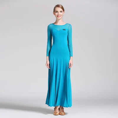 Peacock blue Красное стандартное бальное платье, женское платье для вальса, Одежда для танцев с бахромой, бальное платье для танцев, современные танцевальные костюмы, платье для фламенко - Цвет: Peacock blue