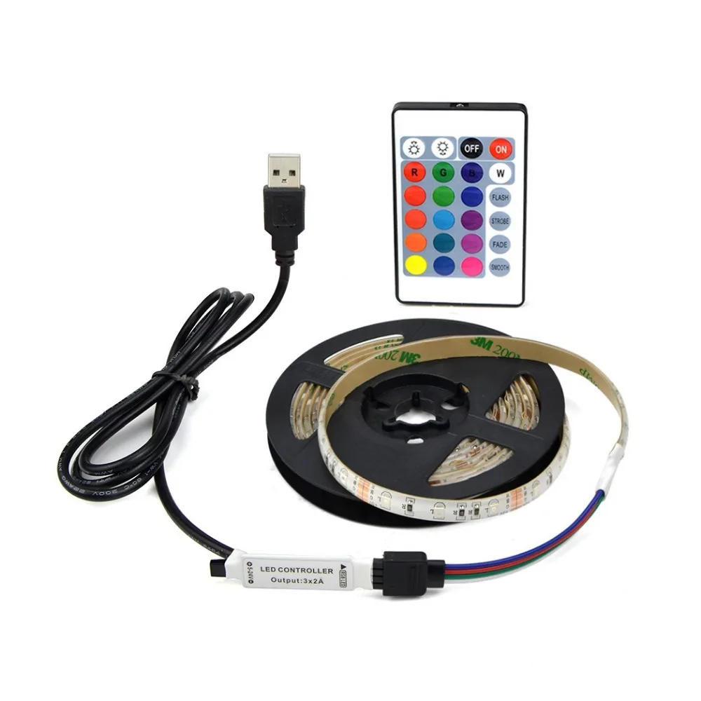

USB LED light Strip Tape DC5V 2835 RGB Holiday Decoration USB LED lamp String Ribbon TV Computer Backlight lighting 1M 2M 3M 4M