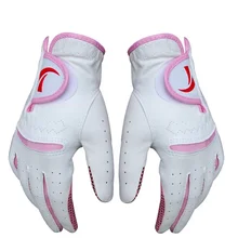 Женские перчатки для гольфа из натуральной кожи для левой и правой руки дышащие противоскользящие перчатки из чистой овчины солнцезащитные аксессуары для гольфа D0632