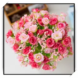 1 шт головок/bunch полноценно имитация искусственного цветка Роза, для создания своими руками дома Свадебные украшения подарок ко Дню Святого