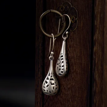 

2018 Time-limited One Luyin S990 Fine Hollow Vase Totem Restoring Ancient Ways Of High-grade Joker Ms Eardrop Ring Earrings