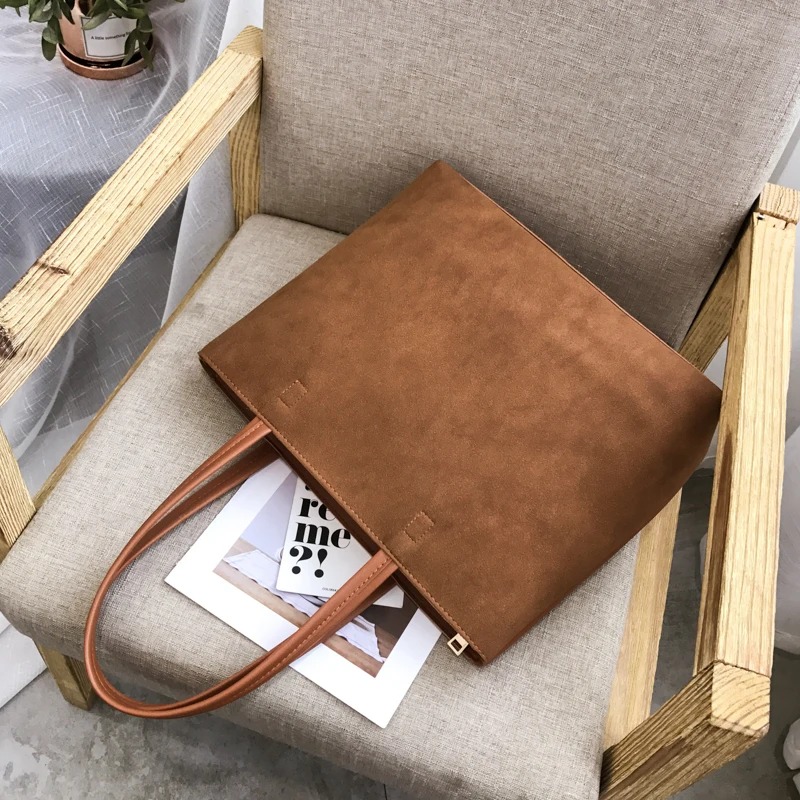

BENVICHED Ladies' Frosted bag 2019 new autumn winter handbag brown fashion Inclined single shoulder bag small square bag c319