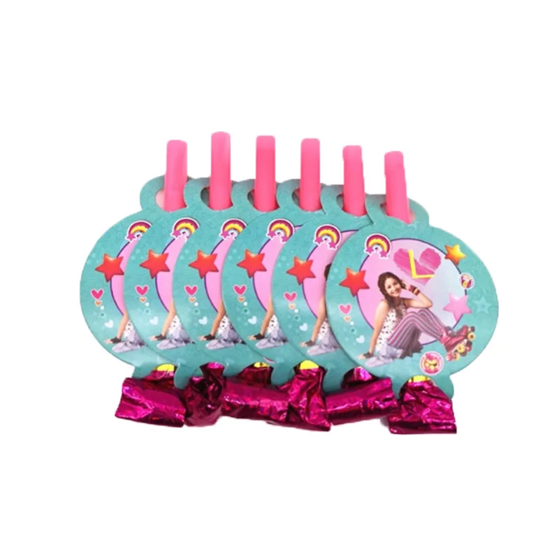 

6pcs Kids Birthday Party Decoration soy Luna Funny Blowing Dragon Blowout Birthday Supplies