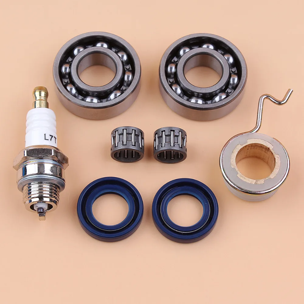 Crank Crankshaft Ball Needle Bearing Oil Seal Worm Gear Set For Stihl 021 023 025 MS210 MS230