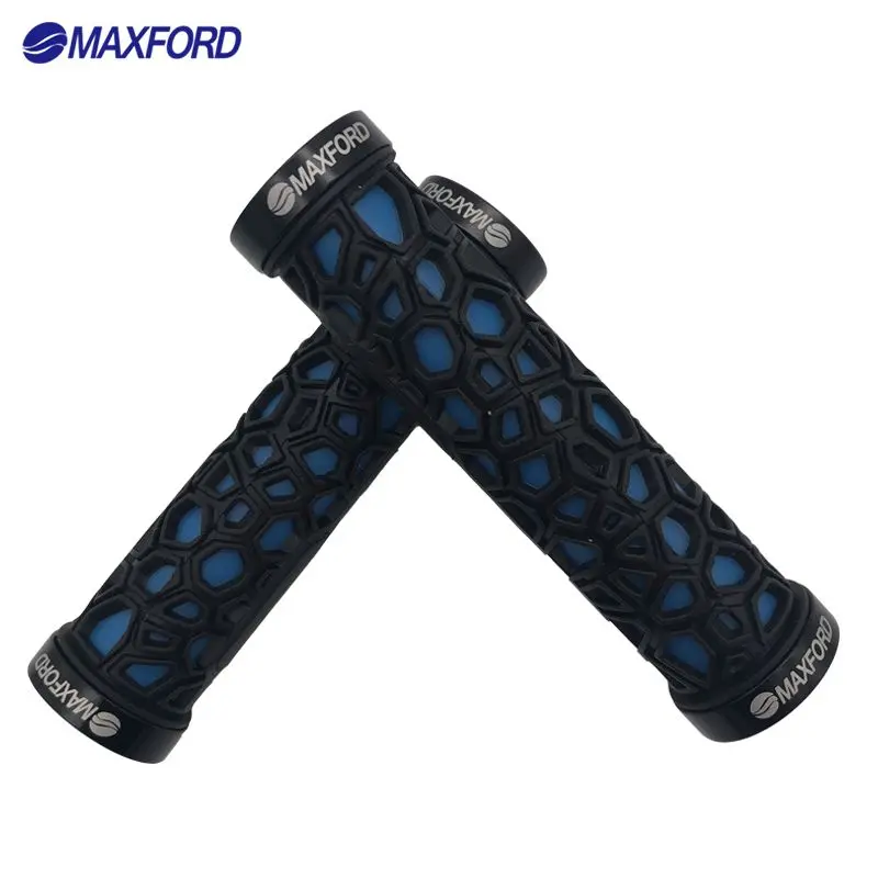 MAXFORD MTB Горный ручки для велосипедного руля сплав резина рожки руля велосипедные Руль управления для мотоциклов ручки рулевые Цвет: черный, синий цвет 130 мм