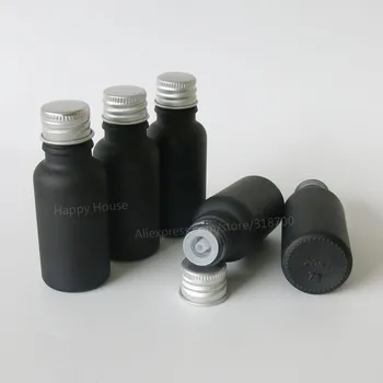 

360 x 20ml Frosted Black Glass Bottle, 20cc Brown Glass Bottle With Silver Lids, Glass Container