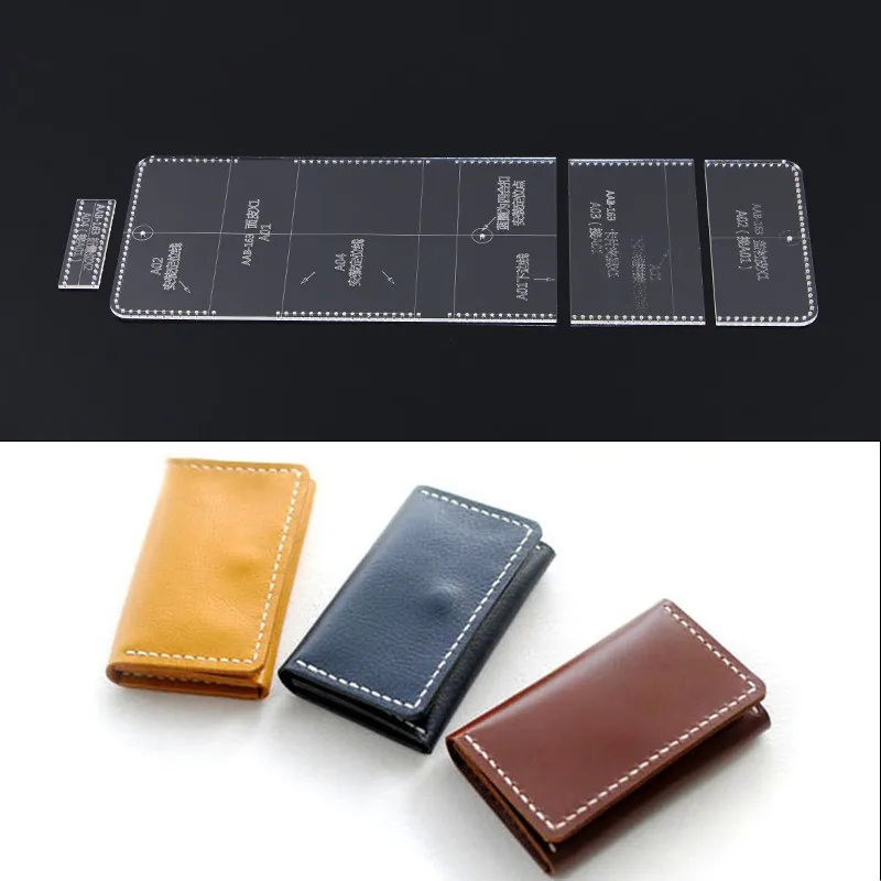 

1 Set Acrylic Leather Template Home Handwork Leathercraft Sewing Pattern Tools Accessory Card package 11.5*7.5*2cm