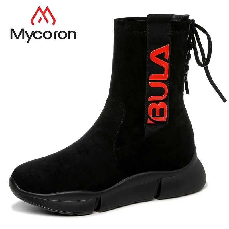 Stiefeletten Black 8425white Schwarz Frauen 8423white Kwhite 8425blac Auf Red Ferse Schuhe Black 8423black Buty Luxus Mode Martin Damskie Damen Stiefel Slip Mycoron Starke 2018 xqHIwpqtR