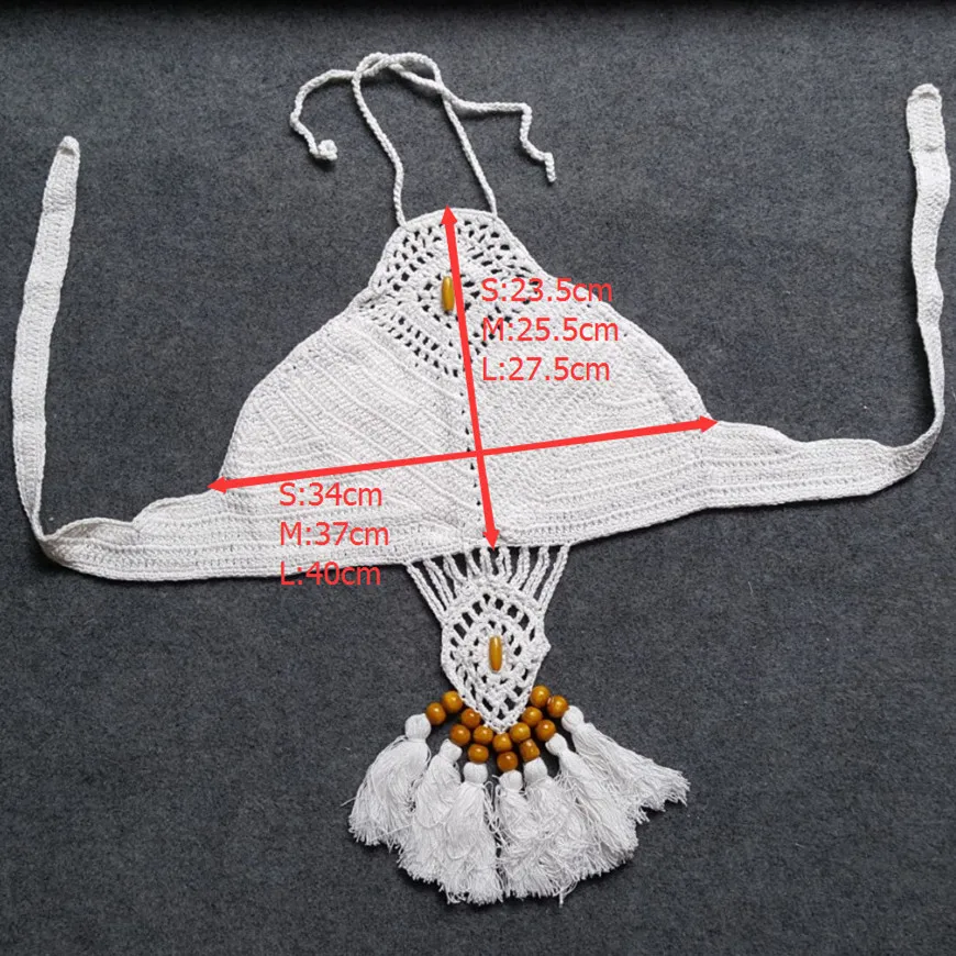 The new Europe and the United States 2017 swimsuit suit the beach sun bath hand crochet tassel bikini fission of foreign trade11