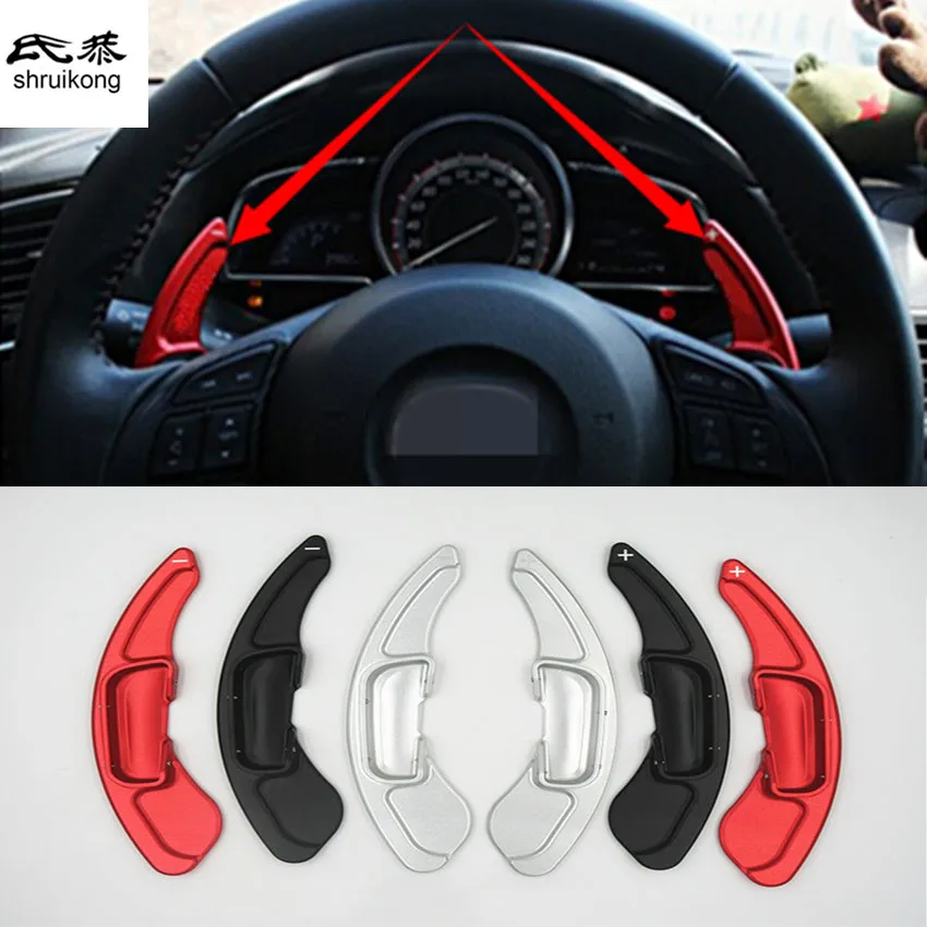 

2pcs/lot For Mazda 3 6 Axela Atenza CX-5 CX5 CX 5 CX-5 CX-4 CX4 CX 4 Steering Wheel Shift Paddle Shifter Extension