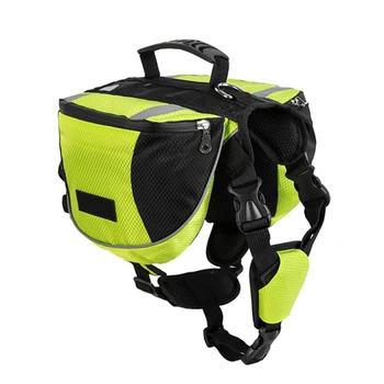 TAILUP Pet Outdoor Backpack Large Dog Reflective Adjustable Saddle Bag Harness Carrier For Traveling Hiking