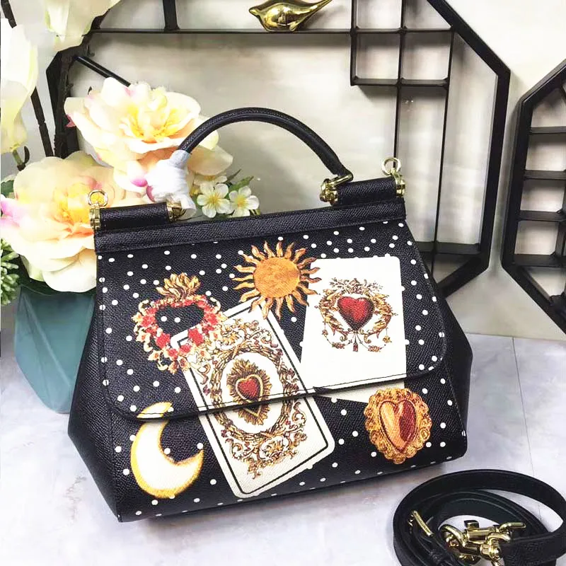 

Unbelievable Charm! Perfect Quality! Card Printing, Sicilian Bag, Peach Heart, Sun Flip, Women Shoulder Bags Skew Spanning Bag